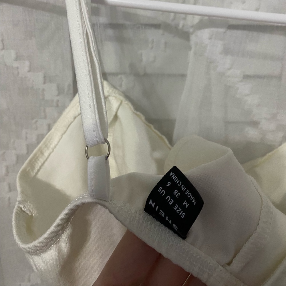 White Rhinestone Crop Top - Picture 4 of 4